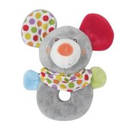 Lorelli Soft Τoy Rattle-Round Mouse 0m+