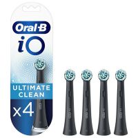 Oral-B iO Ultimate Clean Black Ανταλλακτικά Ηλεκτρικής Οδοντόβουρτσας 4 τμχ