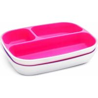 Munchkin Splash Πιάτο Φαγητού με Αντιολισθητική Βάση 6m+ Ροζ-Μωβ 2τμχ