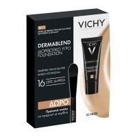 Vichy Set με Dermablend 3D Καλυπτικό & Διορθωτικό Make-Up Προσώπου για Λιπαρό & με Τάση Ακμής Δέρμα 25 Nude 30ml & Δώρο Πρακτικό Πινέλο