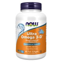 Now Ultra Omega 3 Fish Oil & Vitamin D3 1000IU Συμπλήρωμα Διατροφής για Καρδιαγγειακή Υποστήριξη 90softgels