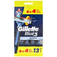 Gillette Blue3 Smooth Ανδρικά Ξυραφάκια μιας Χρήσης 8+4τμχ