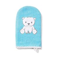 Baby Bath Glove with Bamboo Fiber Babyono Blue