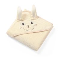 Cotton Towel with Hood Babyono Beige Bunny 100x100cm 0m+