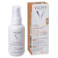 Vichy Capital Soleil UV-Age Daily Tinted Light Αντηλιακή Κρέμα Προσώπου με Χρώμα κατά της Φωτογήρανσης Spf50+ 40 ml