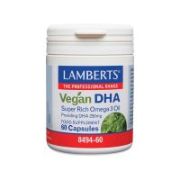 Lamberts Vegan DHA Συμπλήρωμα Διατροφής για την Φυσιολογική Λειτουργία του Εγκεφάλου & της Όρασης 60 caps
