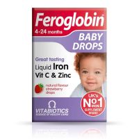 Vitabiotics Feroglobin Baby Drops Liquid Iron Συμπλήρωμα Διατροφής Σιδήρου για Μωρά 4-24m 30 ml