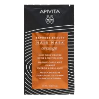 Apivita Express Beauty Μάσκα Μαλλιών Λάμψης & Αναζωογόνησης με Πορτοκάλι 20 ml