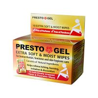 Presto Gel Extra Soft & Moist Wipes για Άμεση Ανακούφιση από τις Αιμορροΐδες 10 τμχ