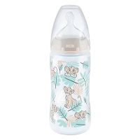Nuk First Choice+ Lion King Πλαστικό Μπιμπερό με Θηλή Σιλικόνης & Δείκτη Ελέγχου Θερμοκρασίας 6-18m 300 ml 1τμχ