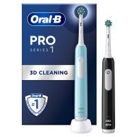 Oral-B Pro Series 1 Duo Επαναφορτιζόμενες Ηλεκτρικές Οδοντόβουρτσες Μπλέ και Μαύρη