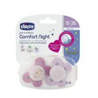 Chicco Physio Comfort Night Πιπίλα Σιλικόνης 16-36m 2 τμχ