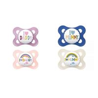 Mam I Love Mummy & Daddy Πιπίλα Σιλικόνης 2-6m 2τμχ
