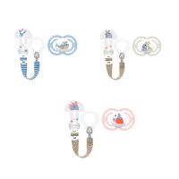 Mam Perfect & Clip It! Set Πιπίλας Σιλικόνης και Κορδέλα Στήριξης 6m+