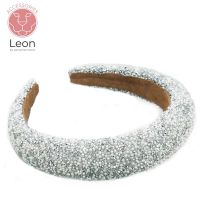 Leon Στέκα με Στρας Ασημί 1 τμχ
