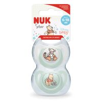 Nuk Star Disney Winnie the Pooh Πιπίλα Σιλικόνης 6-18m 2 τμχ