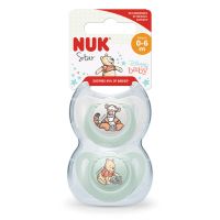 Nuk Star Disney Winnie the Pooh Πιπίλα Σιλικόνης 0-6m 2 τμχ