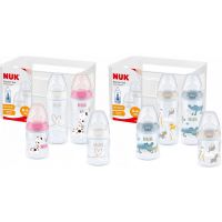 Nuk First Choice+ Set Πλαστικά Μπιμπερό με Δείκτη Ελεγχου Θερμοκρασίας 4 τμχ