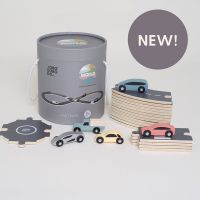 Jabadabado Car Track Ξύλινο Παιδικό Παιχνίδι Αυτοκινητόδρομος + 5 Αμαξάκια