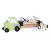 Jabadabado Farm Tractor Ξύλινο Φορτηγάκι Μεταφοράς Ζώων 18m+