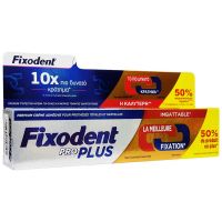 Fixodent Pro Plus Duo Action Στερεωτική Κρέμα για Τεχνητές Οδοντοστοιχίες 60 gr