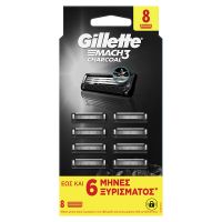Gillette Mach 3 Charcoal Ανταλλακτικές Κεφαλές 5 τμχ