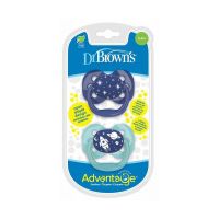 Dr. Brown's Advantage Πιπίλα Σιλικόνης (Επίπεδο 1) Boy 0-6m 2 τμχ