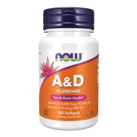 Now Vitamin A 400IU & D3 10000IU Συμπλήρωμα Διατροφής για την καλή Υγεία Δοντιών, Οστών και Ανοσοποιητικού 100 κάψουλες