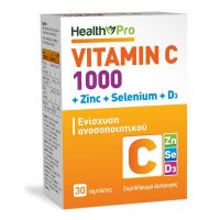 Health Pro Vitamin C 1000mg + Zinc + Selenium + D3 30 ταμπλέτες