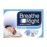 Breathe Right Clear Ρινικές Ταινίες Ανακούφισης από τη Ρινική Συμφόρηση Medium 10 τμχ