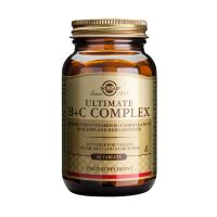 Solgar Ultimate B+C Complex High Potency Vitamin B+C Formula with Rose Hips and Bioflavonoids 60 Ταμπλέτες