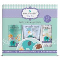 Pharmasept Baby Care Mini Essentials Set Περιποίησης Βρέφους με Baby Care Mild Bath 100 ml, Extra Calm Cream 40 ml & Hydrating Milk 40 ml