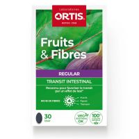 Ortis Fruits & Fibres Regular Συμπλήρωμα Διατροφής για τη Δυσκοιλιότητα για Καθημερινή Χρήση 30 δισκία