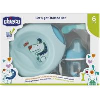 Chicco Σετ Φαγητού Let's Get Started Set Σιέλ 6m+