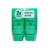 Apivita Bee Fresh 24ωρο Αποσμητικό Roll-On με Πρόπολη & Προβιοτικά 2x50 ml