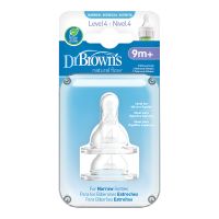 Dr. Brown's Options+ Θηλές Σιλικόνης για Μπιμπερό με Στενό Λαιμό 9m+ 2 τμχ