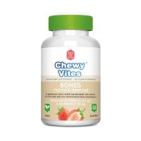 Chewy Vites Bones Teeth and Immune για Οστά, Δόντια, Ανοσοποιητικό με Βιταμίνη D3 1000 IU (25 mcg) και Βιταμίνη K 70 mcg 60 Ζελεδάκια Φράουλα
