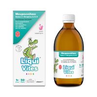 Liqui Vites Kids Μουρουνέλαιο Ωμέγα 3 και Βιταμίνες A, D, E για την Υποστήριξη του Εγκεφάλου, της Καρδιάς και της Όρασης με Γεύση Bubble Gum 250 ml