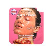 Kocostar Waffle Sheet Μάσκα Προσώπου για Βελτίωση της Υφής του Δέρματος για Λιπαρές Επιδερμίδες Strawberry 38 gr 1 τμχ