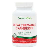 Nature's Plus Ultra Chewable Cranberry 400 mg με Βιταμίνη C 120 mg Σχήμα Καρδιά 90 Μασώμενες Ταμπλέτες