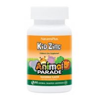 Natures Plus Animal Parade Kid Zinc 8 mg Παιδικός Ψευδάργυρος με Βοτανικά Εκχυλίσματα Σχήμα Ζωάκι Γεύση Μανταρίνι 90 Μασώμενες Ταμπλέτες