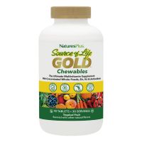 Nature's Plus Source of Life Gold Multivitamin Γεύση Τροπικά Φρούτα 90 Μασώμενες Ταμπλέτες