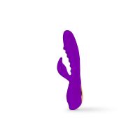 Ammicco Double Pleasure Επαναφορτιζόμενος Δονητής Διπλής Ικανοποίησης 19.6 cm σε Μοβ Χρώμα