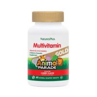 Natures Plus Animal Parade Gold Multivitamin Πολυβιταμίνη για Παιδιά Σχήμα Ζωάκι Γεύση Κεράσι 60 Μασώμενες Ταμπλέτες