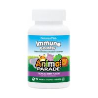 Natures Plus Animal Parade Immune Booster Παιδική Φόρμουλα Ενίσχυσης Ανοσοποιητικού Σχήμα Ζωάκι Γεύση Tropical Berry 90 Μασώμενες Ταμπλέτες