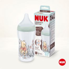 Nuk Perfect Match Disney Winnie Τhe Pooh Μπιμπερό PP κατά των Κολικών με Θηλή Σιλικόνης 3m+ 260 ml