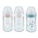 Nuk Nature Sense Γυάλινο Μπιμπερό Με Θηλή Σιλικόνης 0-6m Medium 240ml