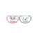 Nuk Space Πιπίλα Σιλικόνης 6-18m (Διάφορα Χρώματα & Σχέδια) 2τμχ