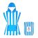 Dock & Bay Mini Poncho Quickdry Παιδικό Πόντσο Θαλάσσης Bondi Blue 4-7 ετών