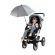 Dooky Stroller Parasol Melange Grey Ομπρέλα Καροτσιού με Δείκτη Προστασίας UV50+ 1 τμχ